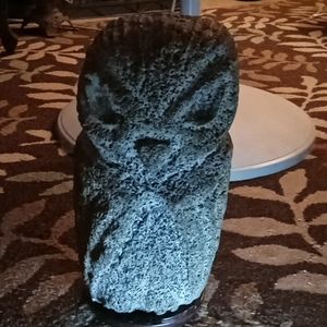 Hand carved Hawaiian stone Owl